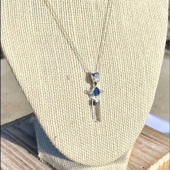 Kyanite & Crystal Quartz Necklace - Picture 10 of 15